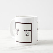 Mensch/Tänzer Kaffeetasse (Vorderseite Links)