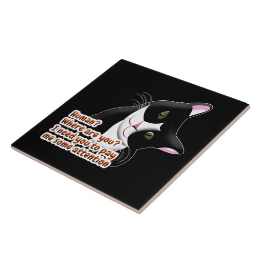 Mensch? Wo bist du? Katze Fliese (Seite)