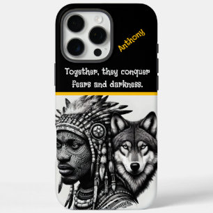 Mensch-Wolf-Geist-Porträt-Mischung iPhone 16 Pro Max Hülle