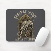 Mensch zufällig Alpha durch Wahl Alpha Wolf Meme D Mousepad (Mit Mouse)