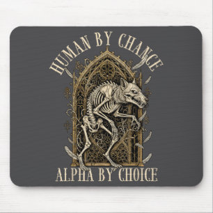 Mensch zufällig Alpha durch Wahl Alpha Wolf Meme D Mousepad