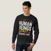 Menschen 100 Bio Farben Vary LGbt Pride Sweatshirt (Vorne ganz)