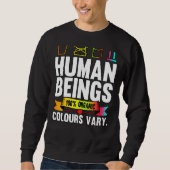Menschen 100 Bio Farben Vary LGbt Pride Sweatshirt (Vorderseite)