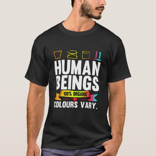 Menschen 100% Bio Farben Vary LGBT Pride T-Shirt (Vorderseite)