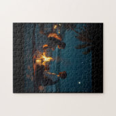 Menschen am Strand Puzzle (Horizontal)