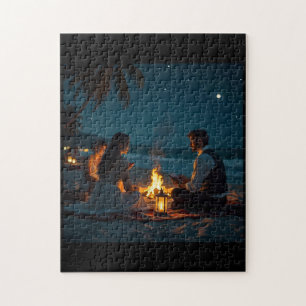 Menschen am Strand Puzzle