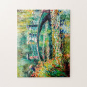 Menschen auf Gartenbrücke mit Wasserliliken Puzzle (Vertikal)