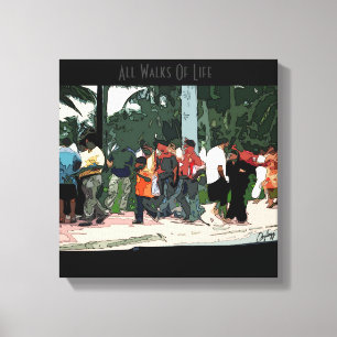 Menschen aus aller Welt Leinwanddruck