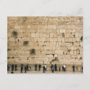 Menschen beten an der Klagemauer Postkarte