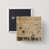 Menschen beten an der wütenden Mauer Button (Vorne & Hinten)