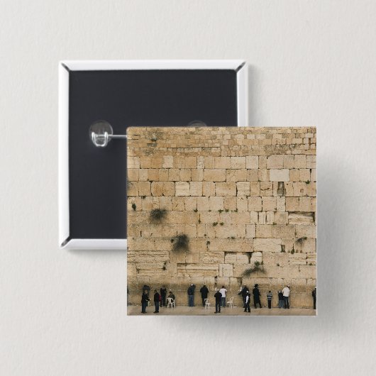 Menschen beten an der wütenden Mauer Button (Vorne & Hinten)