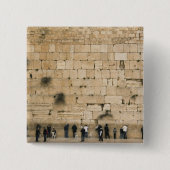 Menschen beten an der wütenden Mauer Button (Vorderseite)