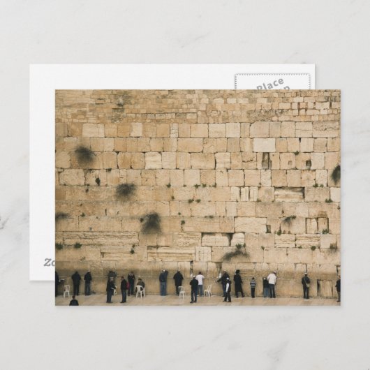 Menschen beten an der wütenden Mauer Postkarte (Vorne/Hinten)