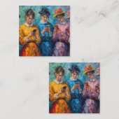 Menschen des 19. Jahrhunderts mit Smartphones Begleitkarte (Vorne/Hinten)