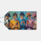 Menschen des 19. Jahrhunderts mit Smartphones Geschenkanhänger (Rückseite Horizontal)