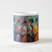 Menschen des 19. Jahrhunderts mit Smartphones Jumbo-Tasse (Vorderseite)