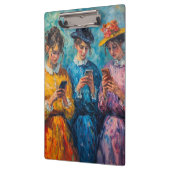 Menschen des 19. Jahrhunderts mit Smartphones Klemmbrett (Links)