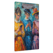 Menschen des 19. Jahrhunderts mit Smartphones Klemmbrett (Rechts)