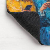 Menschen des 19. Jahrhunderts mit Smartphones Mousepad (Ecke)