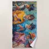 Menschen des 19. Jahrhunderts mit Smartphones Strandtuch (Vorderseite)