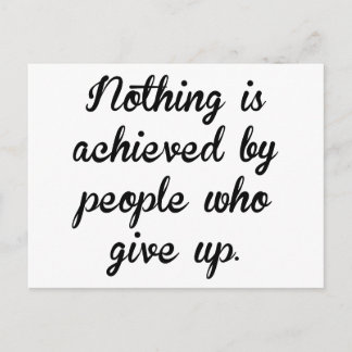 Menschen, die aufgeben postkarte