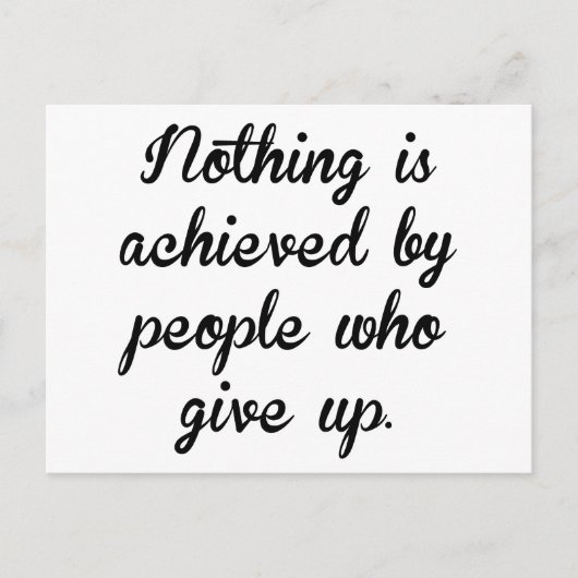 Menschen, die aufgeben postkarte (Vorderseite)