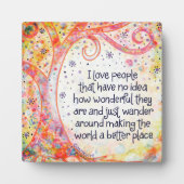 Menschen, die die Welt besser inspirieren Fotoplatte (Vorderseite)