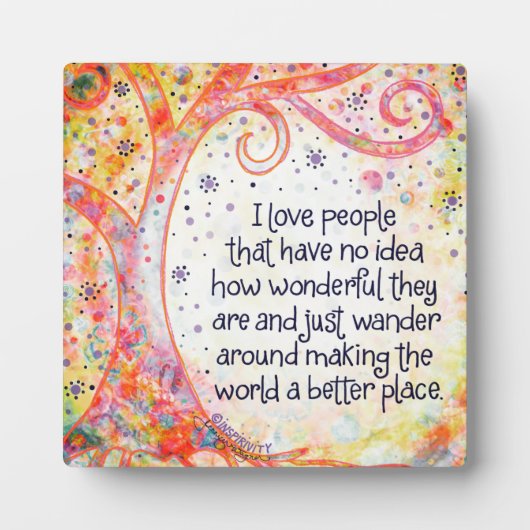 Menschen, die die Welt besser inspirieren Fotoplatte (Vorderseite)