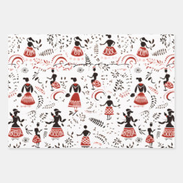 Menschen, die in hawaiianischer Verpackung leben Geschenkpapier Set