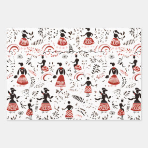 Menschen, die in hawaiianischer Verpackung leben Geschenkpapier Set