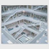 MENSCHEN, DIE INNERHALB DER BIBLIOTHEK GEHEN GESCHENKPAPIER (Flach)