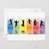 Menschen, die ins Wasser springen Postkarte (Vorne/Hinten)