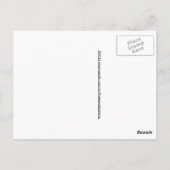 Menschen, die sich in einem Friedenssymbol um die Postkarte (Rückseite)