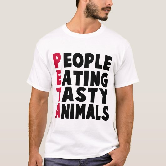 MENSCHEN, DIE TIERE ESSEN T-Shirt (Vorderseite)