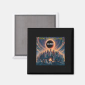 Menschen Eclipse Gles Total Solar Eclipse 2024 Magnet (Vorderseite/Rückseite)