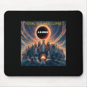 Menschen Eclipse Gles Total Solar Eclipse 2024 Mousepad
