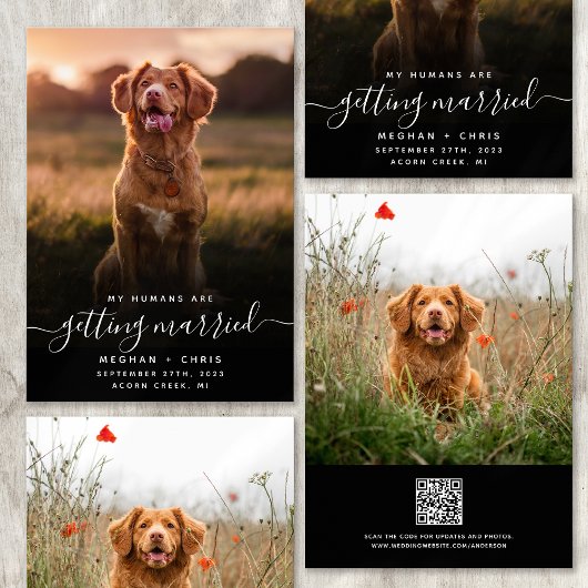 Menschen Erlangung Foto QR Code Save The Date