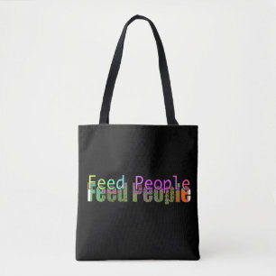 Menschen ernähren tasche