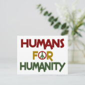 Menschen für die Menschheit Postkarte (Stehend Vorderseite)