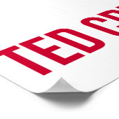 Menschen gegen Ted Cruz - Texas Flag Poster (Ecke)