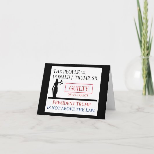 Menschen gegen Trump Guilty Verdikt Karte (Vorderseite)