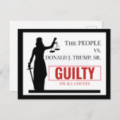 Menschen gegen Trump Guilty Verdikt Postkarte (Vorne/Hinten)