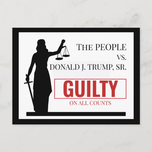 Menschen gegen Trump Guilty Verdikt Postkarte (Vorderseite)
