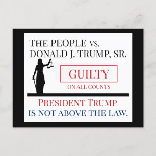 Menschen gegen Trump Guilty Verdikt Postkarte