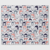 Menschen Geschenkpapier (Flach)
