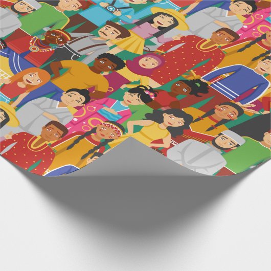 Menschen Geschenkpapier (Ecke)