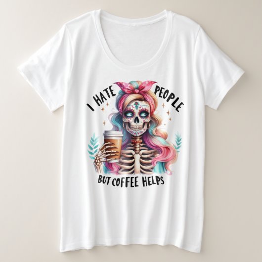 Menschen Große Größe T-Shirt (Design vorne)