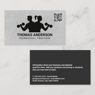Menschen heben   QR Code Business Card Visitenkarte