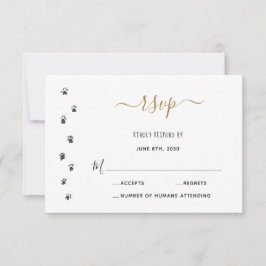 Menschen heiraten maßgeschneiderte Haustiere Hochz RSVP Karte