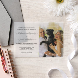 Menschen heiraten maßgeschneidertes Foto für Haust Pergament Einladungen